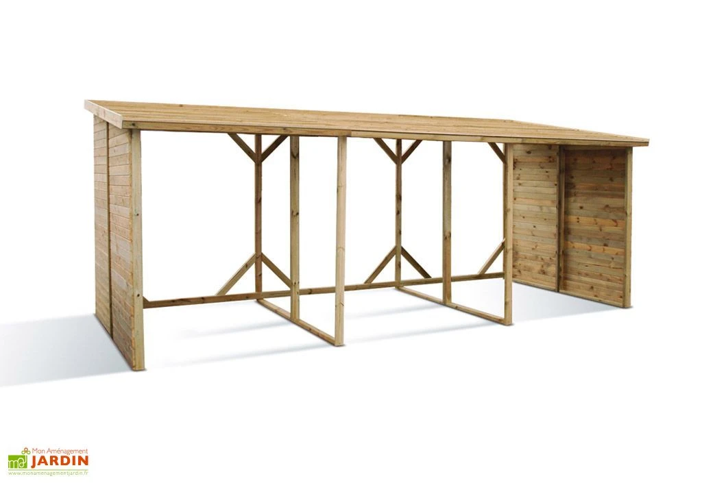 Abri Range-Bûches En Bois XXL - 16,7 M³ 2 Abri Range-Bûches En Bois XXL - 16,7 M³ – Image 2