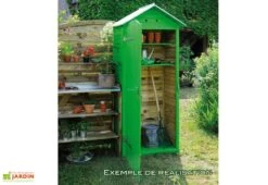 Armoire De Jardin En Bois Simia - 90 X 58 X 204 Cm 9 Armoire De Jardin En Bois Simia - 90 X 58 X 204 Cm -Abriet Mobilier Soldes Boutique 0100539va