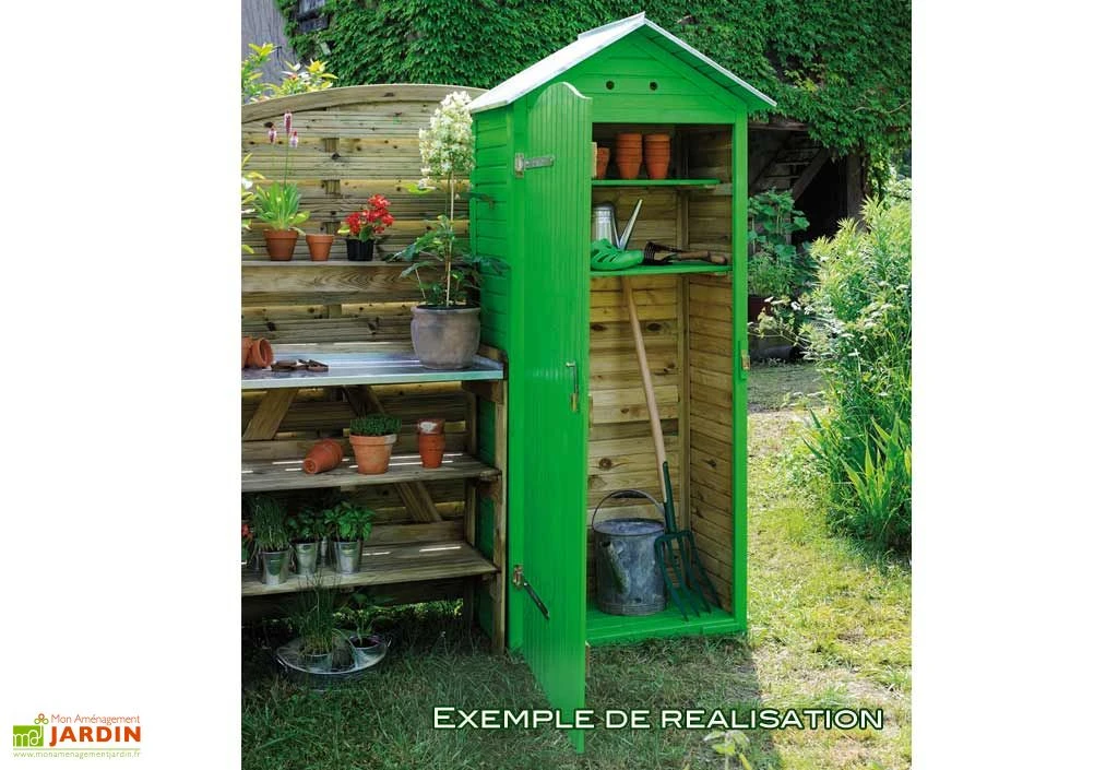 Armoire De Jardin En Bois Simia - 90 X 58 X 204 Cm 5 Armoire De Jardin En Bois Simia - 90 X 58 X 204 Cm – Image 5