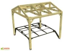 Nouvelles Arrivées 5 Pergola En Bois Traité Autoclave Autoportée Toit Double Pente - 3 M
