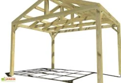 Pergola En Bois Traité Autoclave Autoportée Toit Double Pente - 3 M -Abriet Mobilier Soldes Boutique 3x4 2pents pergola bois