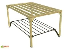 Pergola En Bois Traité Autoclave Autoportée Toit Plat - 3 M -Abriet Mobilier Soldes Boutique 3x5 cubique pergola bois plongeant