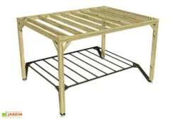 Nouvelles Arrivées 3 Pergola En Bois Traité Autoclave Autoportée Toit Plat - 4 M