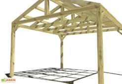 Pergola En Bois Traité Autoclave Autoportée Toit Double Pente - 4 M 7 Pergola En Bois Traité Autoclave Autoportée Toit Double Pente - 4 M -Abriet Mobilier Soldes Boutique 4x4 2pents pergola bois