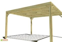 Pergola En Bois Traité Autoclave Autoportée Toit Plat - 4 M 9 Pergola En Bois Traité Autoclave Autoportée Toit Plat - 4 M -Abriet Mobilier Soldes Boutique 4x4 cubique pergola bois