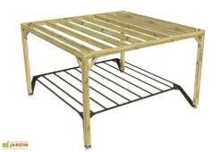Pergola En Bois Traité Autoclave Autoportée Toit Plat - 4 M 8 Pergola En Bois Traité Autoclave Autoportée Toit Plat - 4 M -Abriet Mobilier Soldes Boutique 4x4 cubique pergola bois plongeant