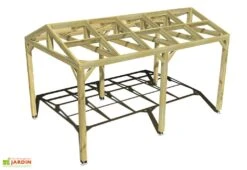 Nouvelles Arrivées 11 Pergola En Bois Autoportée Traité Autoclave Toit Double Pente - 5 M