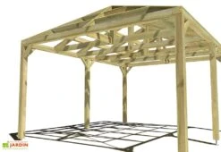 Pergola En Bois Autoportée Traité Autoclave Toit Quatre Pentes - 5 M -Abriet Mobilier Soldes Boutique 5x4 4pents pergola bois