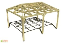 Pergola En Bois Autoportée Traité Autoclave Toit Quatre Pentes - 5 M -Abriet Mobilier Soldes Boutique 5x4 4pents pergola bois plongeant