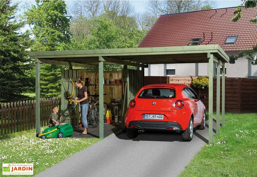 Carport En Bois PLUS (5x4) 2 Carport En Bois PLUS (5x4) – Image 2