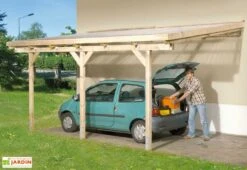 Pergola Bois Adossée Couverte 3x5 Toiture PVC - 514 X 306 Cm