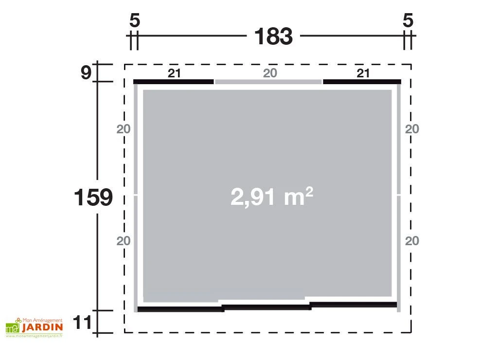 Abri De Jardin Métal Yokohama (183x159) 2 Abri De Jardin Métal Yokohama (183x159) – Image 2