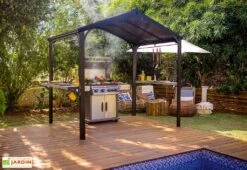 Abri Barbecue En Aluminium Et Polycarbonate 180 X 240 Cm – Austin