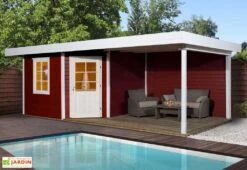 Abri Design Fides 3 (Plusieurs Tailles) 28mm 8 Abri Design Fides 3 (Plusieurs Tailles) 28mm -Abriet Mobilier Soldes Boutique abri bois fides 3 rouge 1