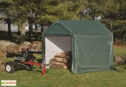 Abri De Jardin En Toile : Polyéthylène Vert 180 X 180 Cm – 3,24 M² -Abriet Mobilier Soldes Boutique abri bois souple shelter logic sl70417