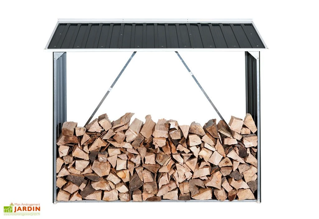 Abri Bûches En Métal Duramax 172 X 64 X 160 Cm 2 Abri Bûches En Métal Duramax 172 X 64 X 160 Cm – Image 2
