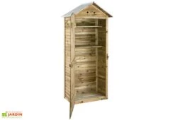 Armoire De Jardin En Bois Simia - 90 X 58 X 204 Cm 7 Armoire De Jardin En Bois Simia - 90 X 58 X 204 Cm -Abriet Mobilier Soldes Boutique abri de jardin bois simia jardipolys 1