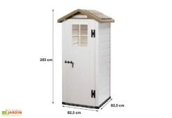 Abri De Jardin Mural En PVC Evo 80 Beige (82x82cm) -Abriet Mobilier Soldes Boutique abri habrita dimensions 3