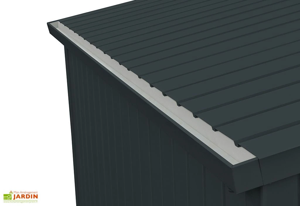 Abri De Jardin En Acier Galvanisé Duramax Modern 4 M² Gris Anthracite 6 Abri De Jardin En Acier Galvanisé Duramax Modern 4 M² Gris Anthracite – Image 6