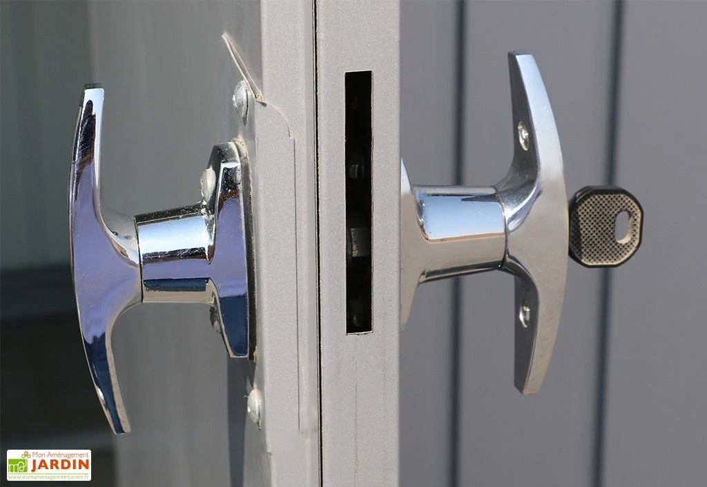 Abri De Jardin En Acier Galvanisé Duramax Modern 4 M² Gris Silver 4 Abri De Jardin En Acier Galvanisé Duramax Modern 4 M² Gris Silver – Image 4