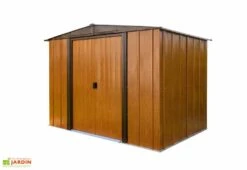 Abri De Jardin En Acier Galvanisé Imitation Bois 4 M²