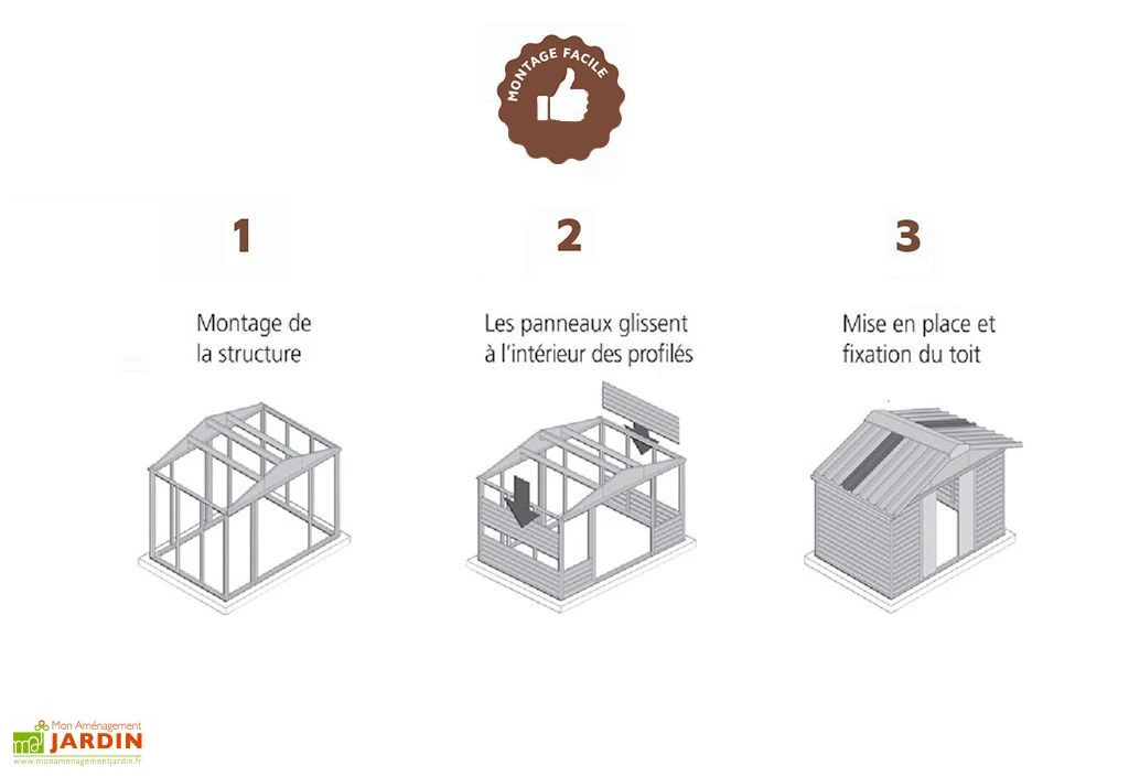 Abri De Jardin Acier Galvanisé Taupe Marron 237 X 303 Cm 7,18 M² 4 Abri De Jardin Acier Galvanisé Taupe Marron 237 X 303 Cm 7,18 M² – Image 4