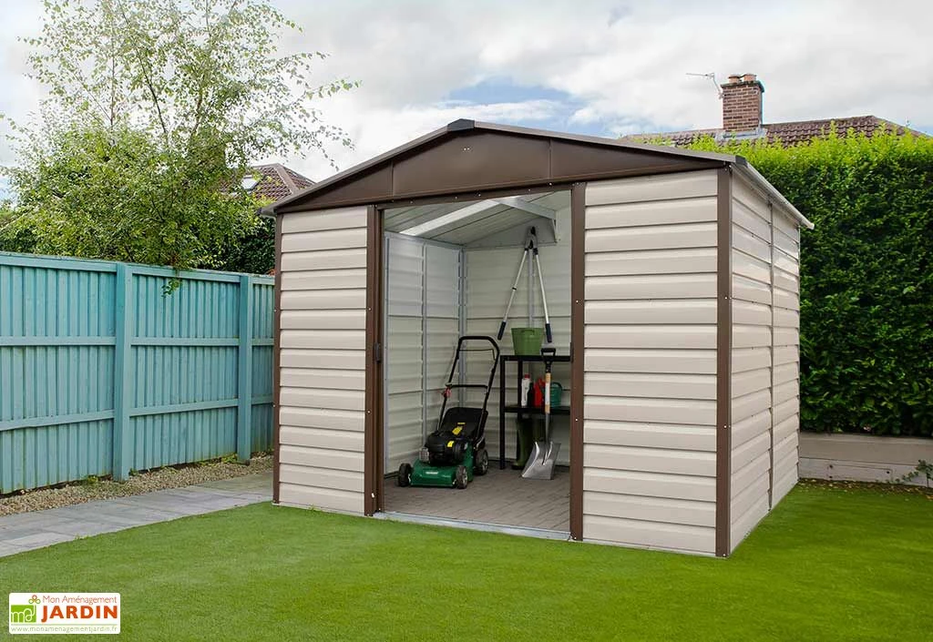 Abri De Jardin Acier Galvanisé Taupe Marron 197 X 303 Cm 5,97 M² 1 Abri De Jardin Acier Galvanisé Taupe Marron 197 X 303 Cm 5,97 M²