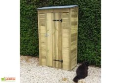 Abri De Jardin Adossable En Bois Traité 111 X 64 Cm