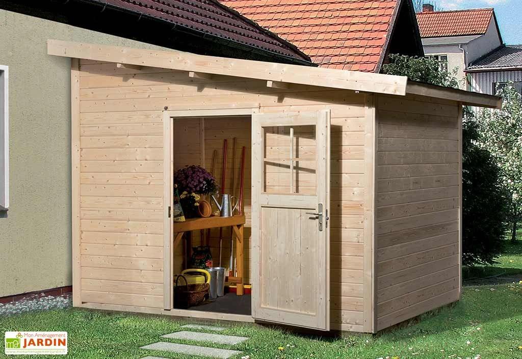 Abri De Jardin Adossé En Bois D’épicéa Brut 260 T1 – 4,94 M² 1 Abri De Jardin Adossé En Bois D’épicéa Brut 260 T1 – 4,94 M²