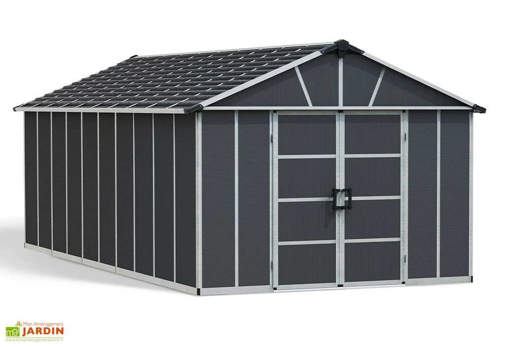 Abri De Jardin En Polycarbonate Et Aluminium Yukon 20 M² - Gris 1 Abri De Jardin En Polycarbonate Et Aluminium Yukon 20 M² - Gris