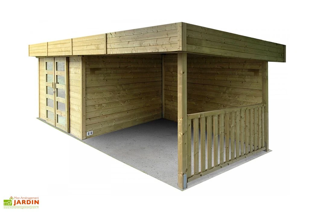 Solid Abri De Jardin Bois 28 Mm Avec Auvent 19,88 M² - Arhus 28 Mm 2 Solid Abri De Jardin Bois 28 Mm Avec Auvent 19,88 M² - Arhus 28 Mm – Image 2