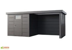 Abri De Jardin En Métal Avec Auvent Vitré Lounge – 12,5 M² 10 Abri De Jardin En Métal Avec Auvent Vitré Lounge – 12,5 M² -Abriet Mobilier Soldes Boutique abri jardin auvent vitre droite anthracite