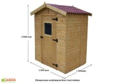 Abri De Jardin Bois Eden (1,6x1,2) 16mm+Plancher -Abriet Mobilier Soldes Boutique abri jardin bois 180cm