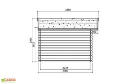 Solid Abri De Jardin Bois Chimay 28 Mm (358x298) Traité En Option -Abriet Mobilier Soldes Boutique abri jardin bois 28 mm 3 2
