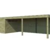 Abri De Jardin En Bois Traité Autoclave Avec Auvent - 26,8 M²
