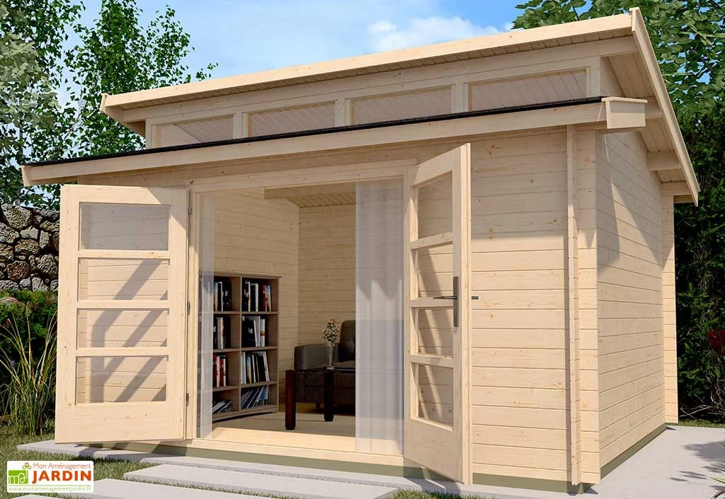 Abri De Jardin En Bois D’épicéa Brut Premium 28 T2 – 11,40 M² 1 Abri De Jardin En Bois D’épicéa Brut Premium 28 T2 – 11,40 M²