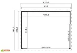 Abri De Jardin En Bois D’épicéa Brut Domeo 4 Plus (13 M²) -Abriet Mobilier Soldes Boutique abri jardin bois domeo 4 plus