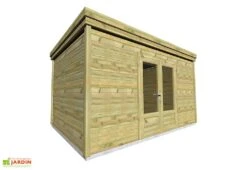 Abri De Jardin En Bois De Pin Traité Et Toiture Bac Acier – 10,5 M²