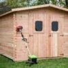 Abri De Jardin En Bois Douglas 28 Mm – 10,89 M² : 3,25 X 3,35 M