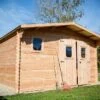 Abri De Jardin En Bois Douglas 28 Mm – 15,28 M² : 4,01 X 3,81 M
