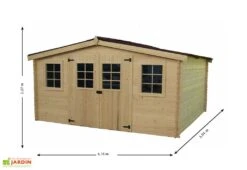 Abri De Jardin En Bois D’Épicéa Brut 12 M² -Abriet Mobilier Soldes Boutique abri jardin bois epicea brut 12 m 2