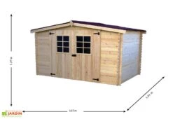 Abri De Jardin En Bois D’Épicéa Brut 9 M² 5 Abri De Jardin En Bois D’Épicéa Brut 9 M² -Abriet Mobilier Soldes Boutique abri jardin bois epicea brut 9 m
