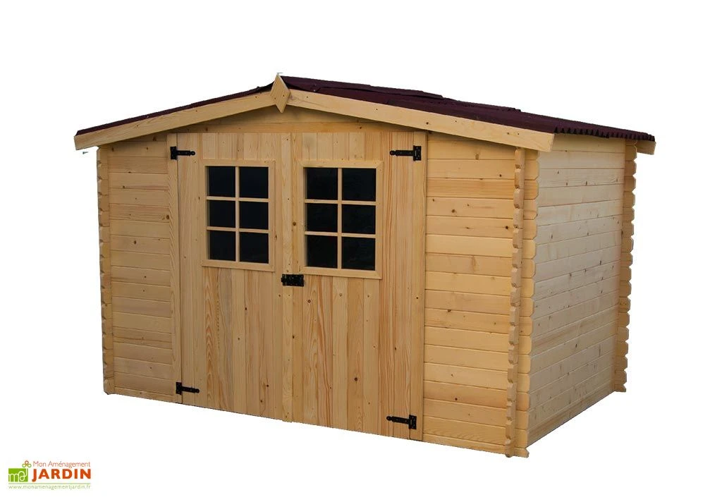 Abri De Jardin En Bois D’épicéa Brut 9,42 M² 1 Abri De Jardin En Bois D’épicéa Brut 9,42 M²