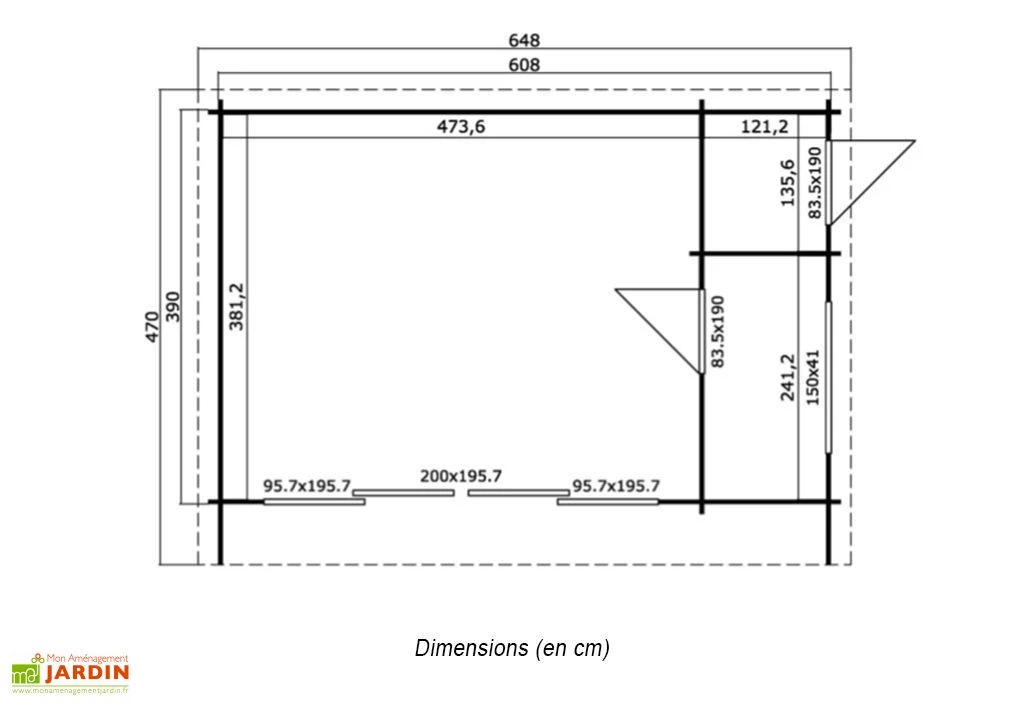 Abri De Jardin En Bois D’Épicéa Brut Java (22 M²) 3 Abri De Jardin En Bois D’Épicéa Brut Java (22 M²) – Image 3