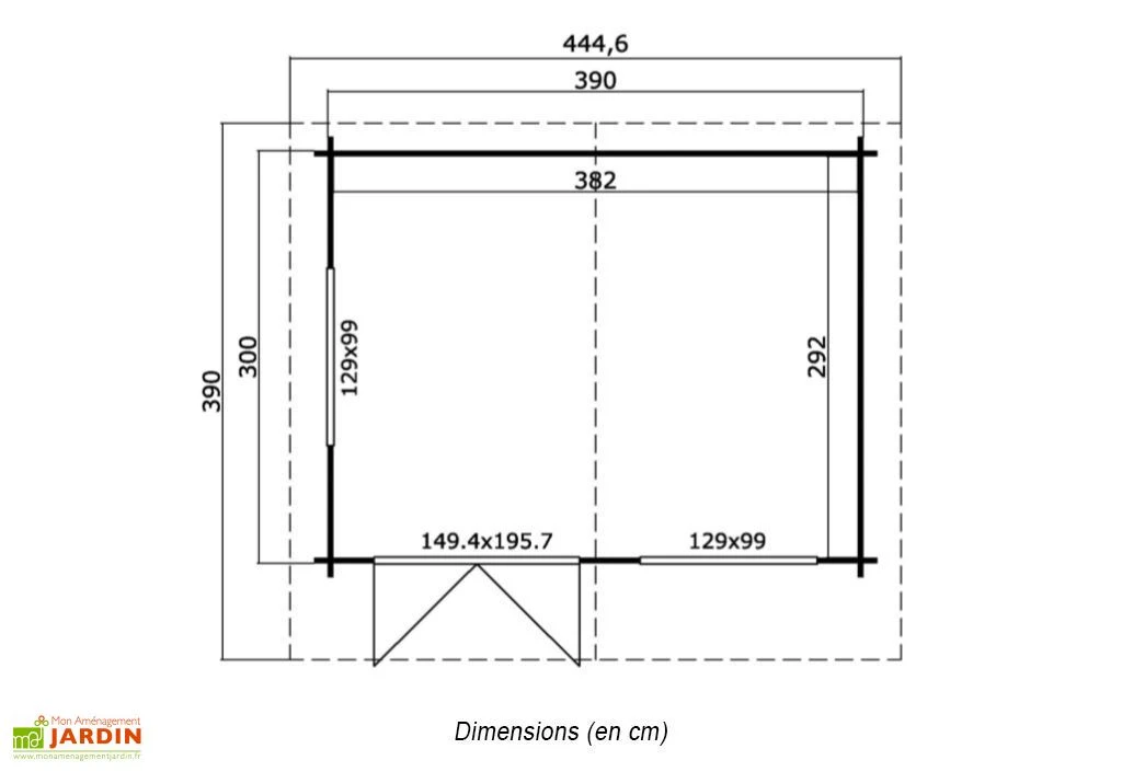 Abri De Jardin En Bois D’Épicéa Brut Norderney 2 (11 M²) 3 Abri De Jardin En Bois D’Épicéa Brut Norderney 2 (11 M²) – Image 3