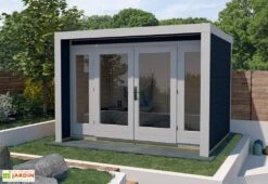 Abri De Jardin En Bois D’Épicéa Design 263 T3 - 8,7 M² (3 Coloris) -Abriet Mobilier Soldes Boutique abri jardin bois epicea design 263 t3 87m 2