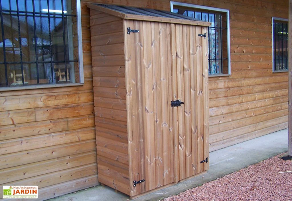 Armoire De Jardin En Bois Traité THT Avec étagères 1,24 X 2 M 1 Armoire De Jardin En Bois Traité THT Avec étagères 1,24 X 2 M