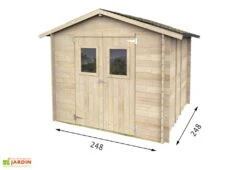 Abri De Jardin En Bois Brut 19 Mm - Hobby -Abriet Mobilier Soldes Boutique abri jardin bois hobby alce living 248x248cm