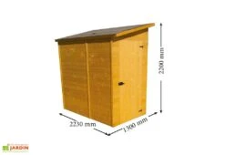 Abri De Jardin Adossé En Bois 16 Mm - 223 X 130 X 220 Cm -Abriet Mobilier Soldes Boutique abri jardin bois massif 16mm petit 1