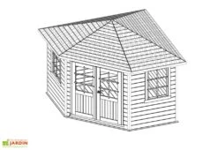 Solid Abri De Jardin Bois Nancy 28mm (305x305cm) 7 Solid Abri De Jardin Bois Nancy 28mm (305x305cm) -Abriet Mobilier Soldes Boutique abri jardin bois nancy